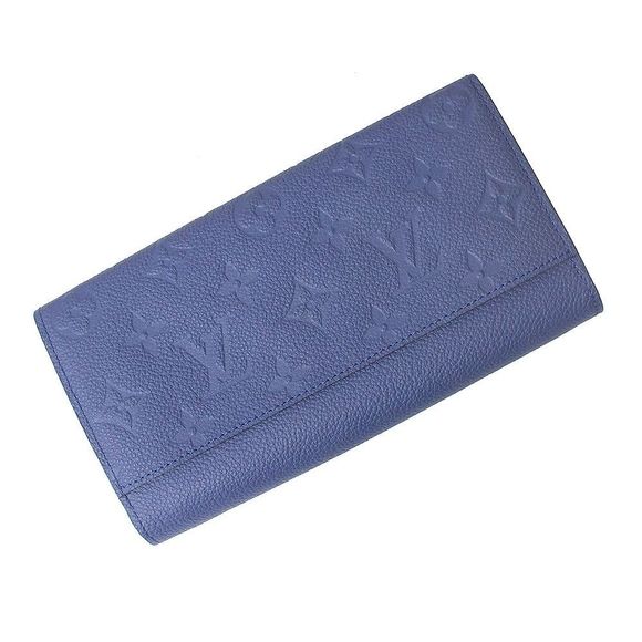 Louis Vuitton Monogram Emplant Leather Long Wallet Blue - Picture 6 of 9